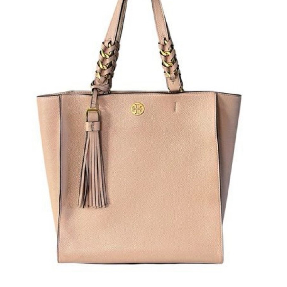 Authentic Limited Edition Tory Burch Brooke Tote “Pink Salt” 12”x 12” + Dust Bag - Picture 15 of 16